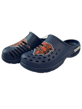FOCO Clogs Chicago Bears Navy Blue Slip-On Waterproof NFLbTeam Logo Men's M 9-10